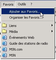 On peut ajouter et classer ses sites favoris.