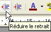 Choix d'un retrait de paragraphe